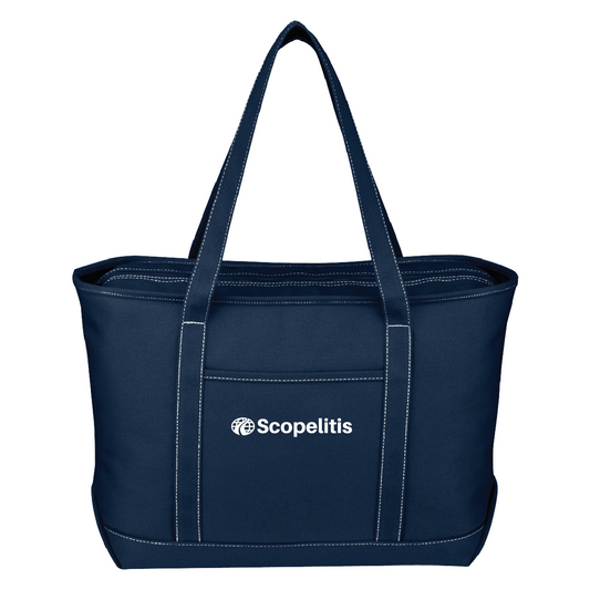 LARGE COTTON CANVAS YACHT TOTE BAG